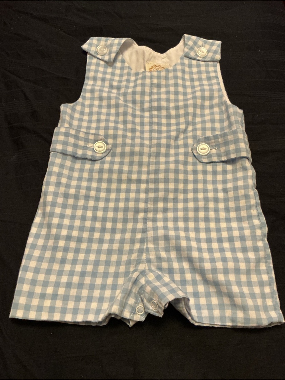 The Beaufort Bonnet Company Light Blue and White Gingham Shortall